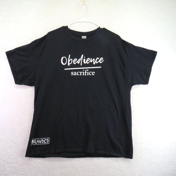 Gildan Tops - Religious T Shirt Size XL Obedience Sacrifice 2 Samuel 15:22 Bible Verse